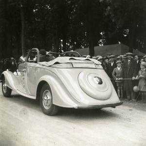 France Nice Convertible Car Spectators Old Photo 1935