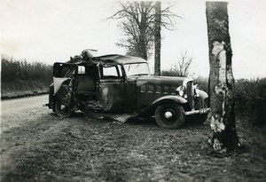 France Memories of a Tow Truck Car Wreck Accident Old Photo 1935