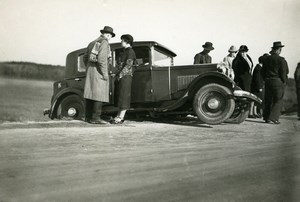 France Memories of a Tow Truck Car Wreck Accident Old Photo 1935