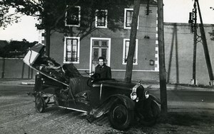 France Memories of a Tow Truck Car Wreck Accident Old Photo 1935