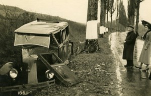 France Memories of a Tow Truck Car Wreck Accident Renault? Old Photo 1935