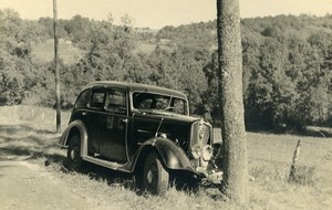 France Memories of a Tow Truck Car Wreck Accident Peugeot? Old Photo 1935