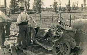 France Memories of a Tow Truck Car Wreck Accident Old Photo 1935