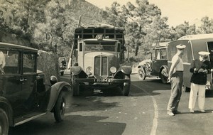 France Memories of a Tow Truck Car Caravan Accident Old Photo 1935