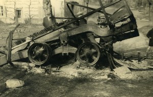 France Memories of a Tow Truck Car or Van Wreck Accident Old Photo 1935