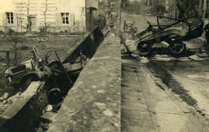 France Memories of a Tow Truck Car or Van Wreck Accident Old Photo 1935