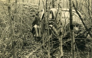 France Memories of a Tow Truck Car Wreck Accident Peugeot? Old Photo 1935