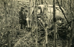 France Memories of a Tow Truck Car Wreck Accident Peugeot? Old Photo 1935