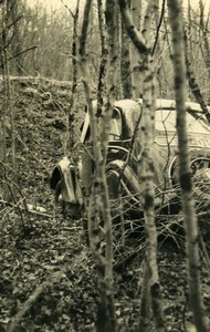 France Memories of a Tow Truck Car Wreck Accident Peugeot? Old Photo 1935