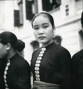 Vietnam Saigon Black Tai Dam Woman Old Modern-Photo 1935