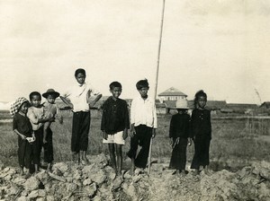 Vietnam Saigon Group of Young Children Boys & Girls Old Photo 1935