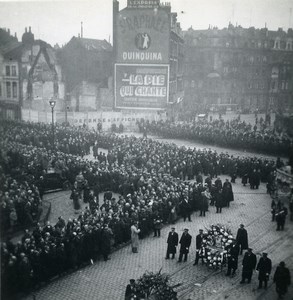France Lille Religious Parade Funeral? Old Photo & Negative 1935