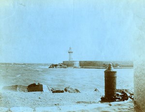 France La Ciotat Seaside Harbour & Lighthouse Old Photo 1900