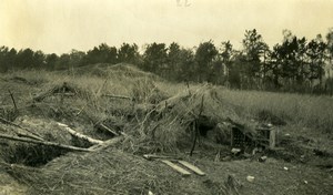 France WWI Monthiers German Defence Lines Camouflage? Old Photo 1918