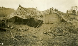 France WWI Monthiers German Defence Lines Camouflage Old Photo 1918