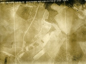 France WWI Bezu St Germain Chateau Thierry Battle Old Aerial Photo July 15 1918