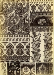 French Albumen Photograph of Antique Fabric Armand Guerinet circa 1880 #16