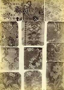 French Albumen Photograph of Antique Fabric Armand Guerinet circa 1880 #11