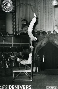 France Music Hall Circus Acrobat les Denivers Old Photo Esnault 1950