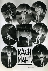 France Music Hall Circus Acrobat Juggler Kach Maht Old Photo Endrey 1950