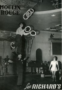 France Moulin Rouge Music Hall Circus Acrobat Juggler Richard's Old Photo 1950