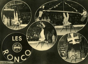 France Music Hall Medrano Circus Acrobat les Ronco Old Photo Dannes 1950