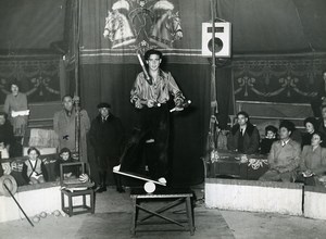 France Dijon Music Hall Circus Acrobat Juggling Old Photo Morice 1950