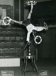 France Waziers Music Hall Circus Acrobat Alain Diagora Old Photo Luttica 1950