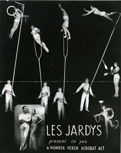 France Music Hall Circus Perch Acrobat the Jardys Old Photo 1950