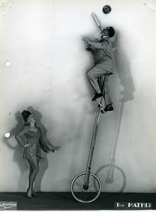 France Music Hall Circus Acrobat the Mathis Unicycle Old Photo Verrier 1950