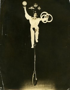 France Music Hall Circus Acrobat the Mathis Unicycle Old Photo 1950