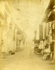 Tunisia Tunis Souk Souq Indoor Market Old Photo 1890