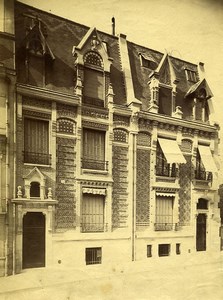 France Paris Rue Alphonse Deneuville Street Old Photo 1890