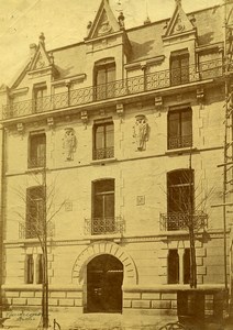 France Paris Rue Vaudremer Street Old Photo 1890