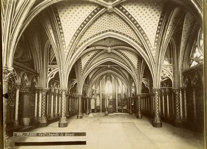 France Paris Sainte Chapelle Holy Chapel Crypt Old Photo 1890