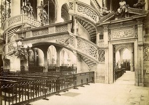 France Paris Church St Etienne du Mont Old Photo 1890