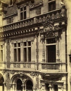 France Paris House Facade Rue du Mont Chanin Street Old Photo 1890