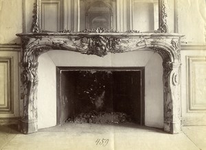 France Paris Louvre Museum Louis XIV Fireplace Old Photo 1890