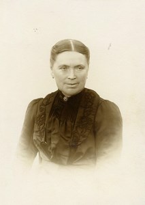 France Hazebrouck Woman Portrait Old Photo Cabinet Card Knecht 1905