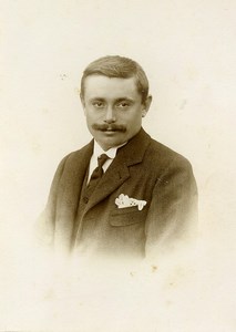 France Hazebrouck Man Portrait Old Photo Cabinet Card Knecht 1905