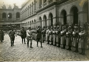 Troops Review Duke Connaught Paris Invalides WWI Photo Identite Judiciaire 1916