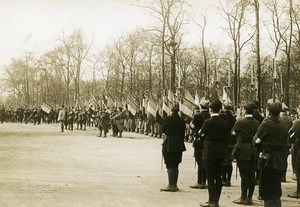 Paris Military Preparedness Societies WWI Flags Photo Identite Judiciaire 1917