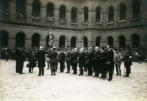 Paris Invalides US Independence Day WWI Old Photo Identite Judiciaire 1917