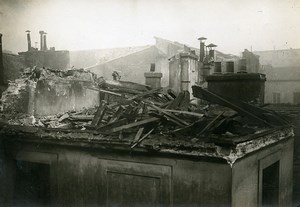 Paris German air raid Rue Saint Sauveur Ruins WWI Photo Identite Judiciaire 1918