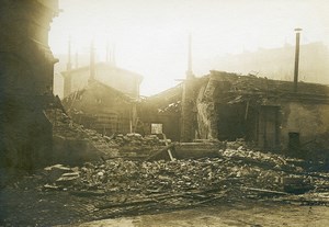 Paris German air raid Hopital Broca Ruins WWI Old Photo Identite Judiciaire 1918