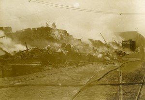 Paris German air raid Aubervilliers Ruins WWI Old Photo Identite Judiciaire 1918