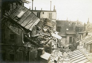 Paris German air raid 119 Rue St Antoine WWI Old Photo Identite Judiciaire 1918