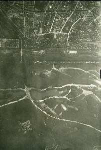 France Paris Auteuil Panorama #9 WWI Old Aerial View Photo 1918