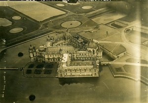 France Chateau de Chantilly Castle WWI Old Aerial Photo 1917