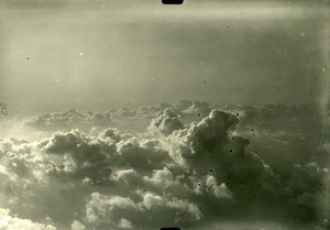 France Aerial View Clouds WWI Aviation Old Photo 1916